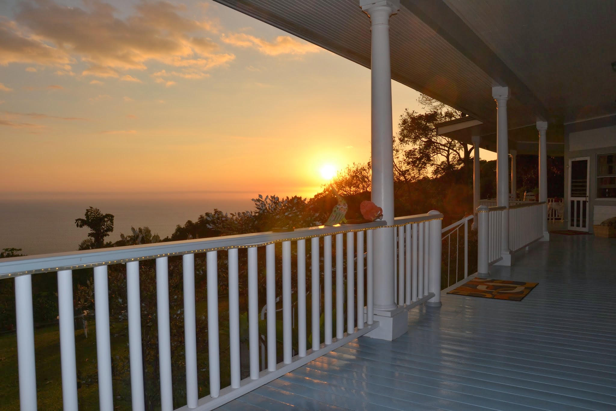 Sonnenuntergang im nächsten Bed & Breakfast