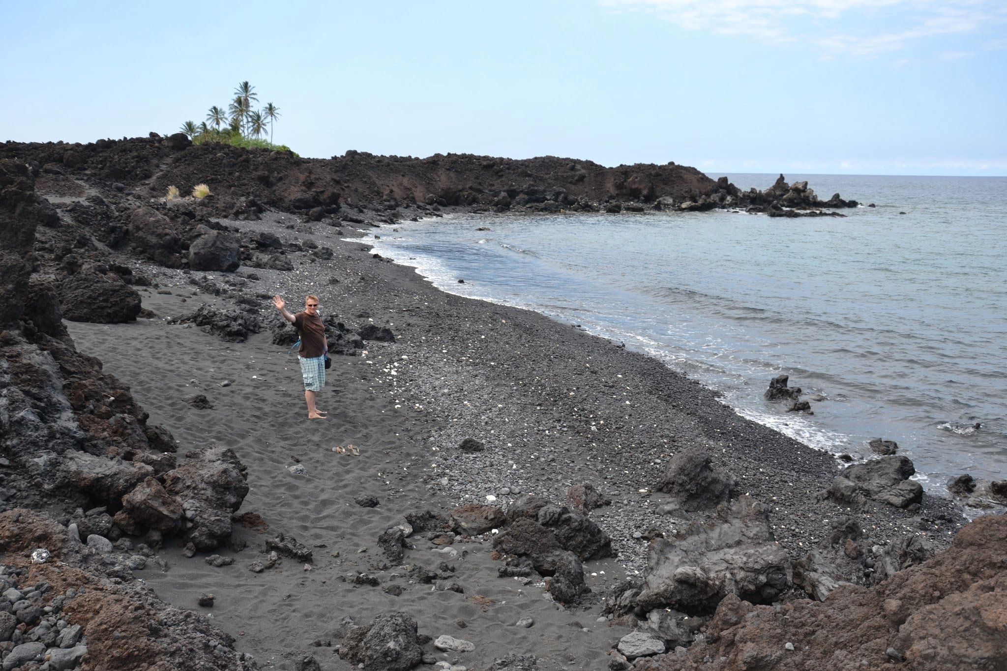 Nochmal Fred. Black Sand Beach, Meer - langweilig .....
