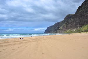 Polihale Beach mit Ausblick auf die Na Pali Coast - immer diese überfüllten Strände ;-)
